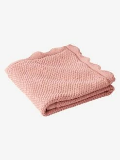 Couverture Bébé Tricot Point De Riz En Coton Rose - Vertbaudet -Philips Shop couverture bebe tricot point de riz en coton 3