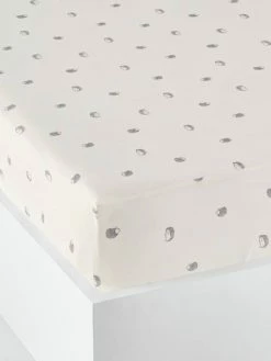 Drap-housse Bébé Bio Collection LOVELY NATURE Ivoire - Vertbaudet
