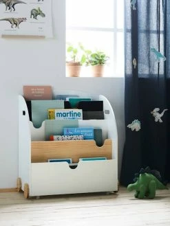 Etagère Pour Livres à Roulettes LIGNE SCHOOL Rose - Vertbaudet -Philips Shop etagere pour livres a roulettes ligne school 3