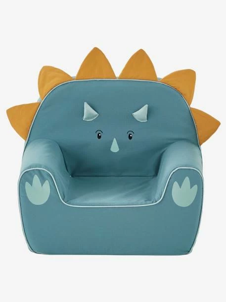 Fauteuil En Mousse Dino Triceratops Bleu - Vertbaudet 6 Fauteuil En Mousse Dino Triceratops Bleu - Vertbaudet – Image 4