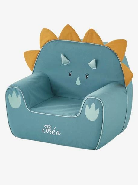 Fauteuil En Mousse Dino Triceratops Bleu - Vertbaudet 3 Fauteuil En Mousse Dino Triceratops Bleu - Vertbaudet