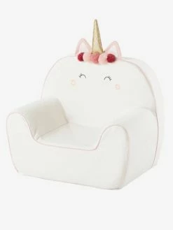 Fauteuil En Mousse Personnalisable Licorne Blanc - Vertbaudet