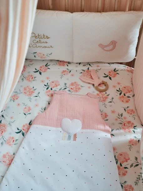 Gigoteuse Sans Manches LOVE LANGE Rose / Multicolore - Vertbaudet 4 Gigoteuse Sans Manches LOVE LANGE Rose / Multicolore - Vertbaudet – Image 2