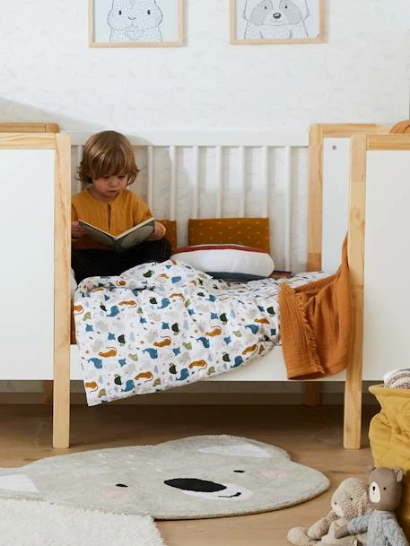 Housse De Couette Bébé MINI ZOO Blanc / Multicolore - Vertbaudet 5 Housse De Couette Bébé MINI ZOO Blanc / Multicolore - Vertbaudet – Image 3