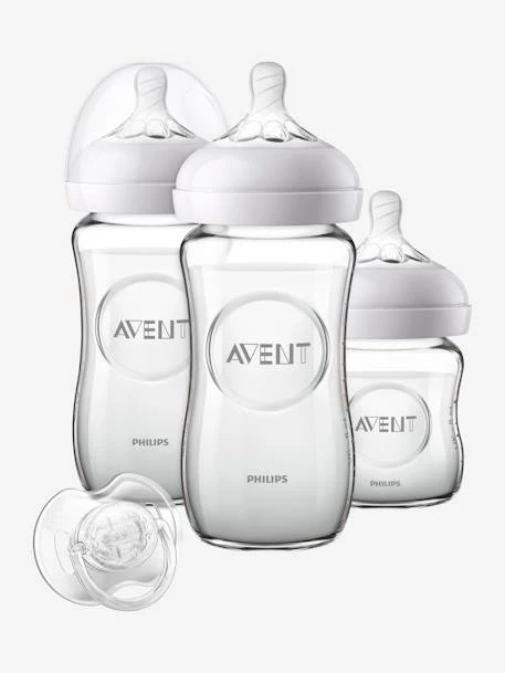 Kit Nouveau-né : 3 Biberons En Verre + Sucette Philips AVENT Natural Transparent - Philips Avent 5 Kit Nouveau-né : 3 Biberons En Verre + Sucette Philips AVENT Natural Transparent - Philips Avent – Image 3