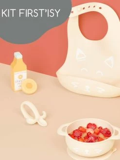 Kit Repas Silicone BABYMOOV First’Isy Beige (renard) - Babymoov