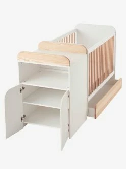Lit Combiné évolutif Avec Rangements Et Table à Langer LIGNE ECLIPSE Blanc / Bois - Vertbaudet -Philips Shop lit combine evolutif avec rangements et table a langer ligne eclipse 2