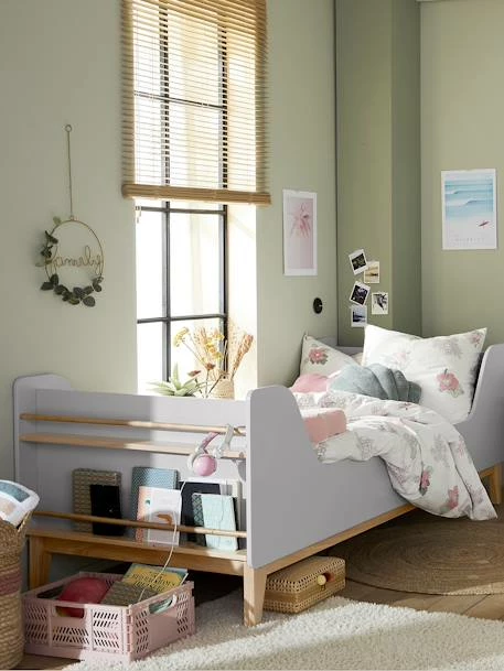 Lit Enfant Avec Rangements Livres Ligne FJORD Gris/bois - Vertbaudet 6 Lit Enfant Avec Rangements Livres Ligne FJORD Gris/bois - Vertbaudet – Image 4