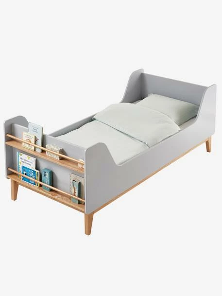 Lit Enfant Avec Rangements Livres Ligne FJORD Gris/bois - Vertbaudet 3 Lit Enfant Avec Rangements Livres Ligne FJORD Gris/bois - Vertbaudet