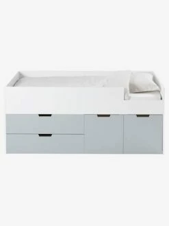 Lit Enfant Mi-hauteur XL Avec Rangements LIGNE PASSE-PASSE Blanc - Gris - Vertbaudet 8 Lit Enfant Mi-hauteur XL Avec Rangements LIGNE PASSE-PASSE Blanc - Gris - Vertbaudet -Philips Shop lit enfant mi hauteur xl avec rangements ligne passe passe 2