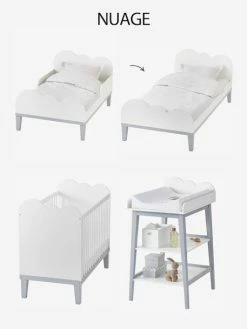 Lit évolutif Enfant LIGNE NUAGE Blanc/gris - Vertbaudet -Philips Shop lit evolutif enfant ligne nuage 2