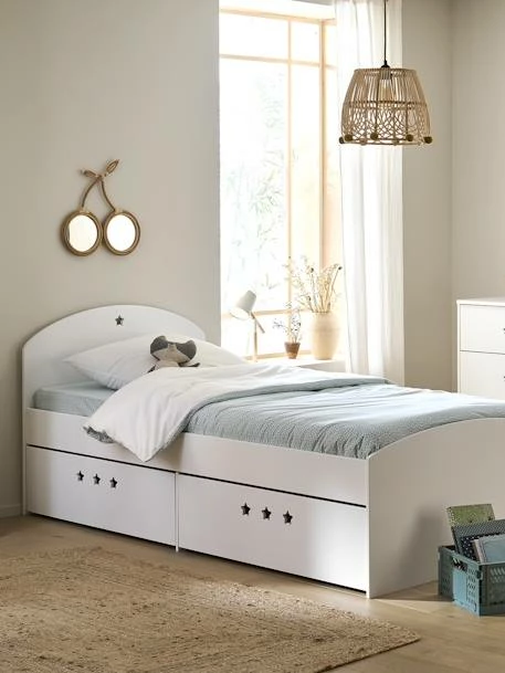 Lit Fixe Enfant Avec Tiroirs LIGNE SIRIUS Blanc - Vertbaudet 4 Lit Fixe Enfant Avec Tiroirs LIGNE SIRIUS Blanc - Vertbaudet – Image 2