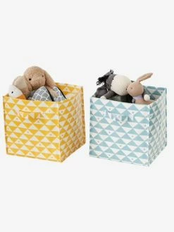 Lot De 2 Bacs De Rangement Vert/bleu - Vertbaudet