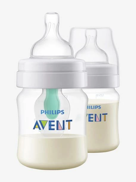 Lot De 2 Biberons 125 Ml Philips AVENT Anti-colic Avec Valve AirFree Transparent - Philips Avent 3 Lot De 2 Biberons 125 Ml Philips AVENT Anti-colic Avec Valve AirFree Transparent - Philips Avent