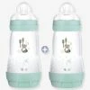 Lot De 2 Biberons 260 Ml MAM Easy Start Anti-colique Nature Guardian Nature Aqua - Mam -Philips Shop lot de 2 biberons 260 ml mam easy start anti colique nature guardian
