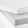 Lot De 2 Draps-housses Bébé En Jersey Extensible Imprimé étoiles Gris Chiné/blanc - Vertbaudet -Philips Shop lot de 2 draps housses bebe en jersey extensible imprime etoiles