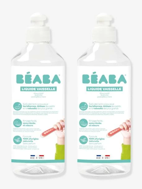 Lot De 2 Flacons De Liquide Vaisselle (500 Ml) BEABA Blanc - Beaba 3 Lot De 2 Flacons De Liquide Vaisselle (500 Ml) BEABA Blanc - Beaba