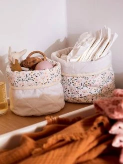 Lot De 2 Paniers Réversibles FLEURETTES Beige - Vertbaudet -Philips Shop lot de 2 paniers reversibles fleurettes 2