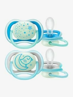 Lot De 2 Sucettes 6-18 Mois Phosphorescentes Ultra Air Night Philips AVENT Bleu - Philips Avent