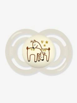 Lot De 2 Sucettes En Silicone MAM Perfect Nuit 6+ Vert + Beige - Mam -Philips Shop lot de 2 sucettes en silicone mam perfect nuit 6 2