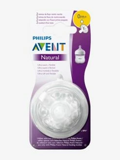 Lot De 2 Tétines Philips AVENT Natural, 5 Débits Transparent - Philips Avent -Philips Shop lot de 2 tetines philips avent natural 5 debits 4