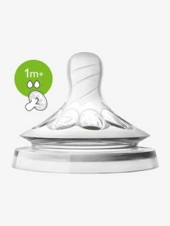 Lot De 2 Tétines Philips AVENT Natural, 5 Débits Transparent - Philips Avent -Philips Shop lot de 2 tetines philips avent natural 5 debits 5
