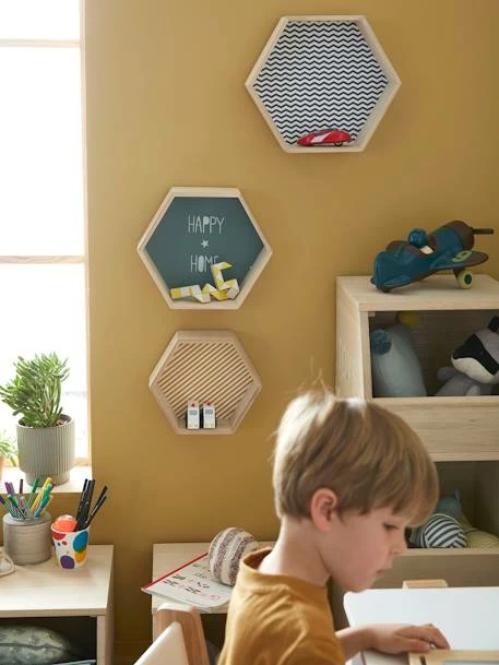 Lot De 3 étagères Hexagones Enfant Bois/multicolore - Vertbaudet 6 Lot De 3 étagères Hexagones Enfant Bois/multicolore - Vertbaudet – Image 4