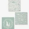 Lot De 3 Toiles DANS LES BOIS Vert Sauge - Vertbaudet -Philips Shop lot de 3 toiles dans les bois