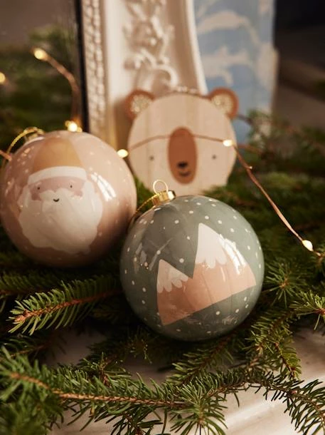 Lot De 6 Boules De Noël Contes De La Forêt Vert - Vertbaudet 4 Lot De 6 Boules De Noël Contes De La Forêt Vert - Vertbaudet – Image 2