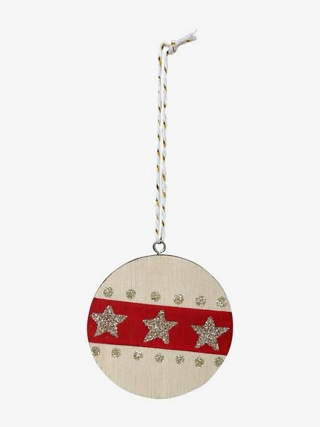 Lot De 6 Boules De Noël Plates En Bois Naturel - Vertbaudet 8 Lot De 6 Boules De Noël Plates En Bois Naturel - Vertbaudet – Image 6