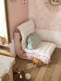 Matelas De Sol Avec Pompons FLEURETTES écru / Multicolore - Vertbaudet -Philips Shop matelas de sol avec pompons fleurettes 3