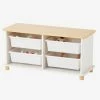 Meuble De Rangement + 4 Bacs LIGNE PTILOU Blanc/bois - Vertbaudet -Philips Shop meuble de rangement 4 bacs ligne ptilou
