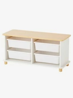 Meuble De Rangement + 4 Bacs LIGNE PTILOU Blanc/bois - Vertbaudet -Philips Shop meuble de rangement 4 bacs ligne ptilou 2
