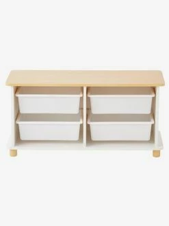 Meuble De Rangement + 4 Bacs LIGNE PTILOU Blanc/bois - Vertbaudet -Philips Shop meuble de rangement 4 bacs ligne ptilou 3