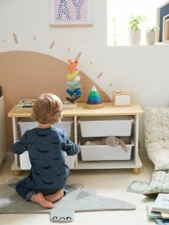 Meuble De Rangement + 4 Bacs LIGNE PTILOU Blanc/bois - Vertbaudet -Philips Shop meuble de rangement 4 bacs ligne ptilou 5