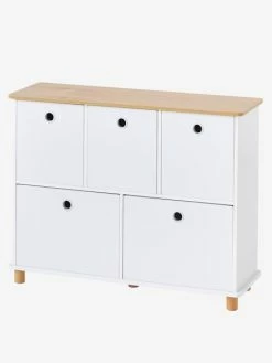 Meuble De Rangement 5 Bacs LIGNE PTILOU Blanc/bois - Vertbaudet -Philips Shop meuble de rangement 5 bacs ligne ptilou 1
