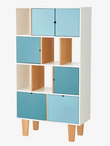 Meuble De Rangement Enfant LIGNE OSLO Blanc/bleu/bois - Vertbaudet 4 Meuble De Rangement Enfant LIGNE OSLO Blanc/bleu/bois - Vertbaudet – Image 2