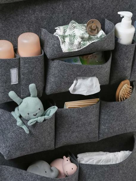 Organisateur à Suspendre Vertbaudet Pour Lit De Bébé Gris Chiné - Vertbaudet 6 Organisateur à Suspendre Vertbaudet Pour Lit De Bébé Gris Chiné - Vertbaudet – Image 4