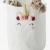 Panier De Rangement XL Licorne Ivoire - Vertbaudet