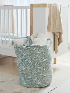 Panier En Gaze De Coton DANS LES BOIS Bleu Grisé - Vertbaudet -Philips Shop panier en gaze de coton dans les bois 3
