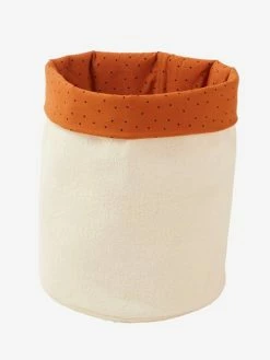 Panier Réversible Fausse Fourrure Bouclette Blanc/caramel Imprimé - Vertbaudet -Philips Shop panier reversible fausse fourrure bouclette 3