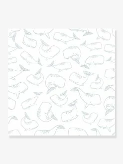 Papier Peint Intissé LILIPINSO - Motif Baleines Bleu - Lilipinso
