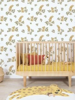 Papier Peint Léopard Savane Felidae LILIPINSO Ocre - Lilipinso -Philips Shop papier peint leopard savane felidae lilipinso 2