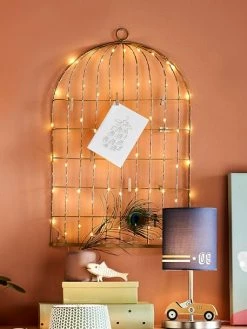 Pêle-mêle Lumineux Cage à Oiseaux Doré - Vertbaudet -Philips Shop pele mele lumineux cage a oiseaux 2