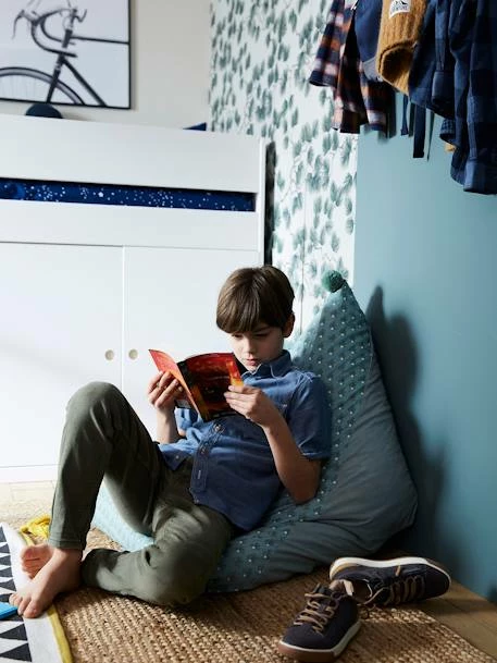 Pouf Poire Palmettes Vert - Vertbaudet 5 Pouf Poire Palmettes Vert - Vertbaudet – Image 3