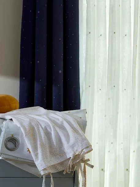 Rideau Voilage Etoiles Filantes Ivoire/or - Vertbaudet 5 Rideau Voilage Etoiles Filantes Ivoire/or - Vertbaudet – Image 3