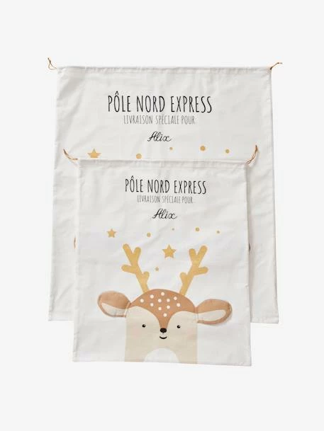 Sac à Jouets Personnalisable Renne Ecru - Vertbaudet 5 Sac à Jouets Personnalisable Renne Ecru - Vertbaudet – Image 3