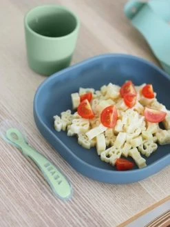 Set Vaisselle 4 Pièces Silicone BEABA Rose - Beaba -Philips Shop set vaisselle 4 pieces silicone beaba 2