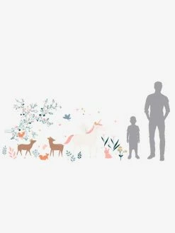 Sticker Géant Forêt Enchantée Gris - Vertbaudet -Philips Shop sticker geant foret enchantee 2