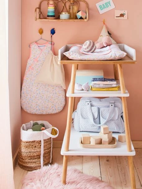 Table à Langer LIGNE CONFETTI Blanc/bois - Vertbaudet 6 Table à Langer LIGNE CONFETTI Blanc/bois - Vertbaudet – Image 4